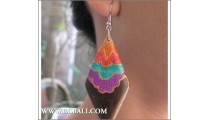 Bali Handmade Woods Earring Painted